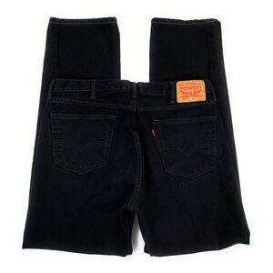 Levi's Men's 505 Regular‎ Straight 100% Cotton Black Jeans 38x34 (Tag 36) Hemmed